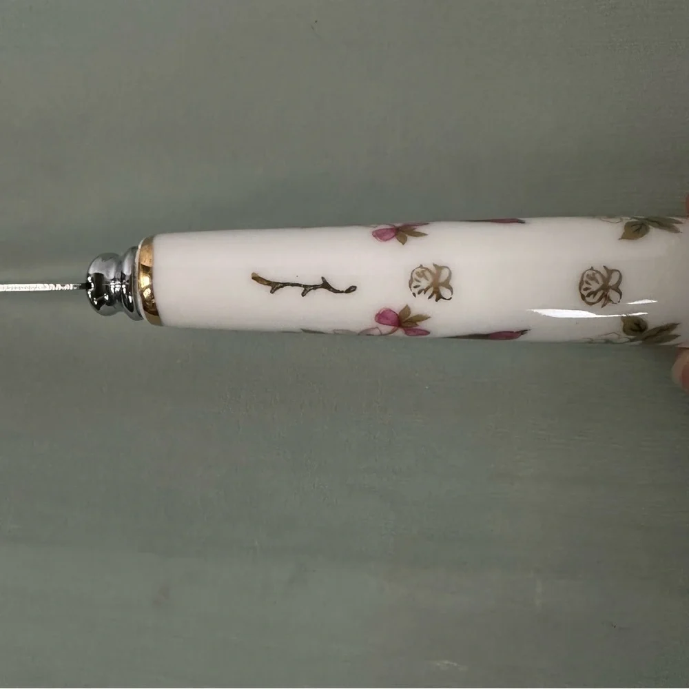 HOUSE OF PRILL SHEFFIELD England Porcelain handle cheese knife 8 3/8